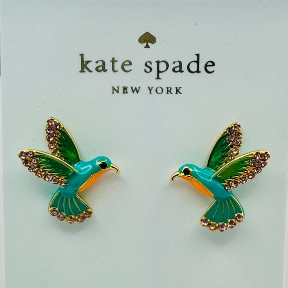 kate spade Jewelry - 🩵 KATE SPADE Scenic Route Hummingbird Convertible Stud Earrings NEW